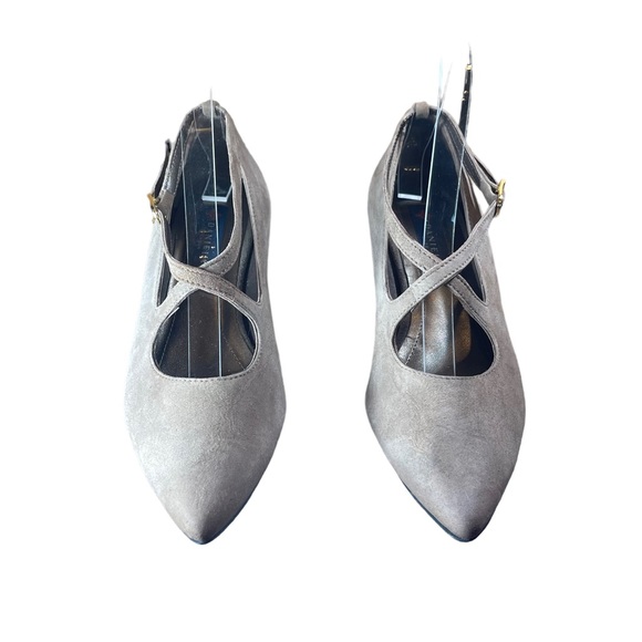 Daniela luxury brand brown gray with block heel womens shoes size 7 (38) - Picture 6 of 16